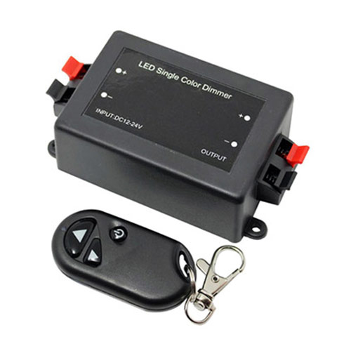 DC12/24V Max 8A , RF Radio Frequency Wireless Remote 3-Key Dimmer Controller for single color led lighting DC12/24V Max 8A , RF Radio Frequency Wireless Remote 3-Key Dimmer Controller for single color led lighting